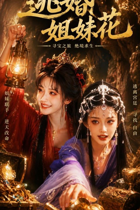 逃婚姐妹花 黄果AI短剧海报
