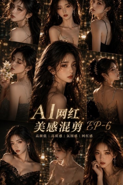 AI网红美感混剪EP6 黄果AI短剧海报