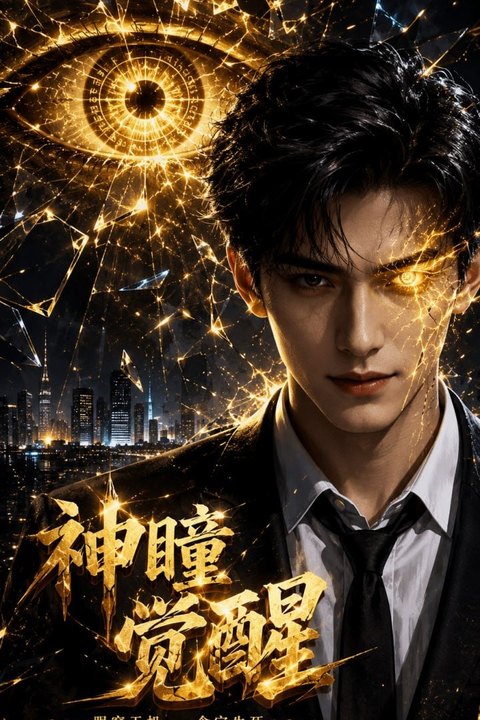 神瞳觉醒 黄果AI短剧海报