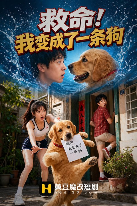 救命！我变成了一条狗 黄果AI短剧海报