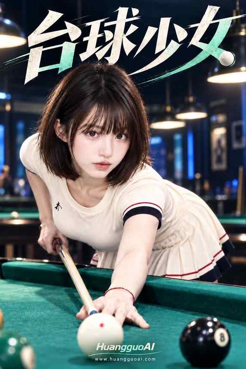 台球少女 黄果AI短剧海报
