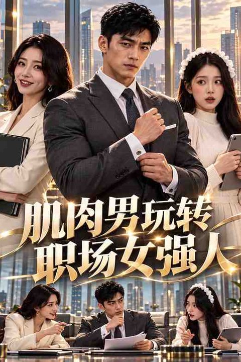 肌肉男玩转职场女强人 黄果AI短剧海报