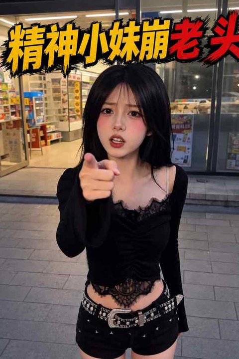 精神小妹崩老头 黄果AI短剧海报