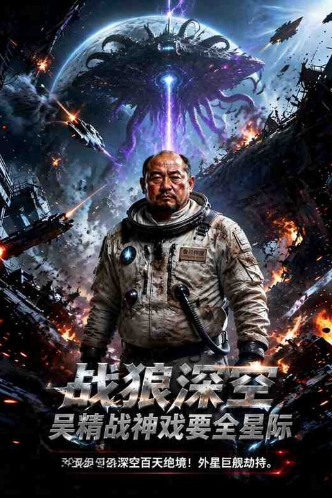 战狼深空，吴精战神戏耍全星际 黄果AI短剧海报