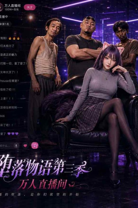 堕落物语3之万人性爱直播间 黄果AI短剧海报