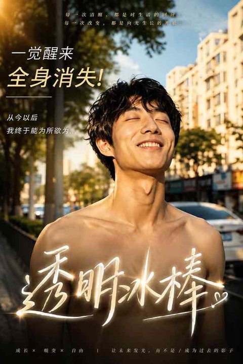 透明冰棒海报
