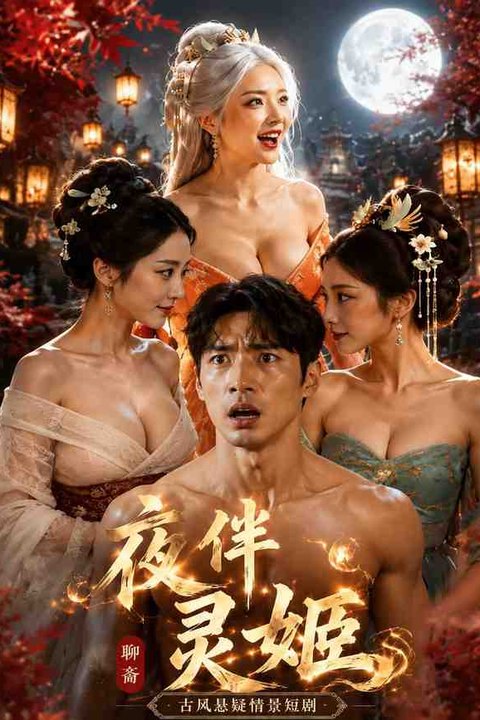 聊斋:夜伴灵姬 黄果AI短剧海报