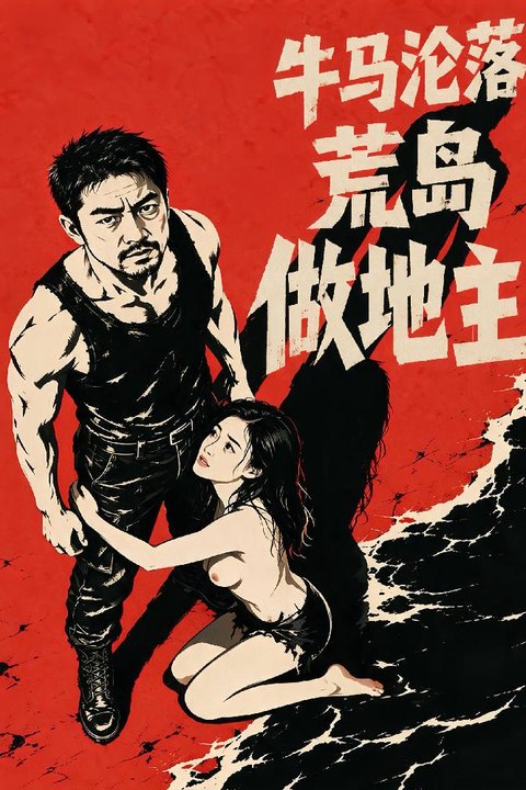 牛马沦落荒岛做地主 黄果短剧10月19上线预告 黄果AI短剧海报