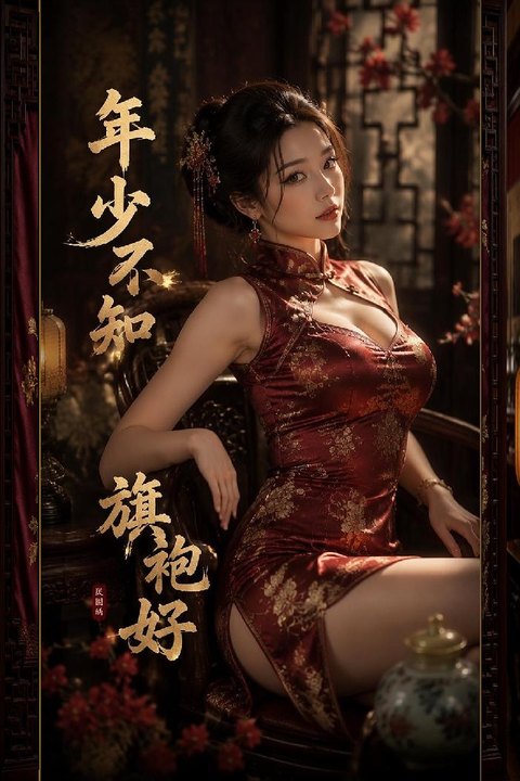 年少不知旗袍好 极品少妇身着紧身旗袍大尺度软瘫 黄果AI短剧海报