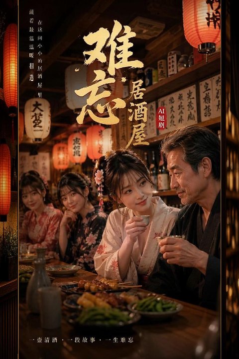 迷情居酒屋 微醺夜色美艳老板娘包间私密诱惑酒客 黄果AI短剧海报