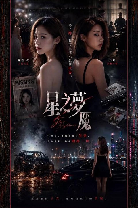 星之梦魇 绝美女星落入欲望梦魇上演密室香艳较量 黄果AI短剧海报