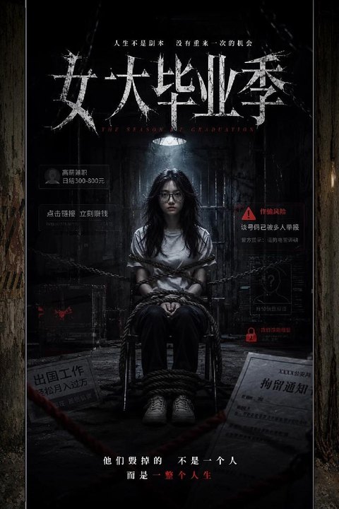 女大学生毕业季 清纯女大学生误入私密面试难逃潜规则 黄果AI短剧海报
