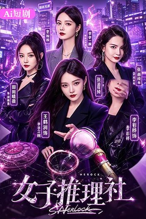 AI魔改 女子推理社下 戚薇携手张雨绮田曦薇激情破案反差惊艳 黄果AI短剧海报