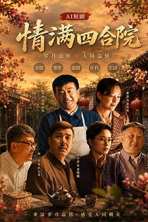 AI魔改 情满四合院 黎姿携手佘诗曼重制反差 激情演绎时代情怀 黄果AI短剧海报