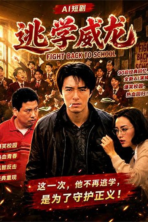 AI魔改 逃学威龙 朱茵尽显女神风采 张敏反差魅惑激情挑逗 黄果AI短剧海报