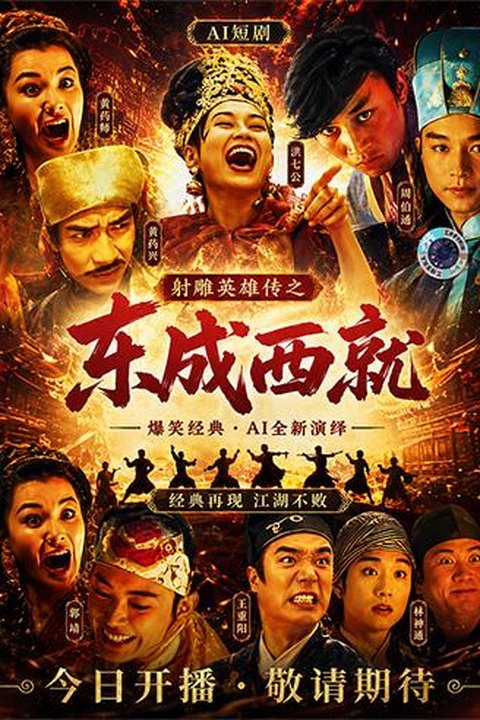 AI魔改 射雕英雄传之东成西就 王祖贤携手林青霞张国荣大漠荒诞狂欢 黄果AI短剧海报